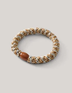 Shoeby Lurex Haarelastiek Beige<DAMES Haaraccessoires