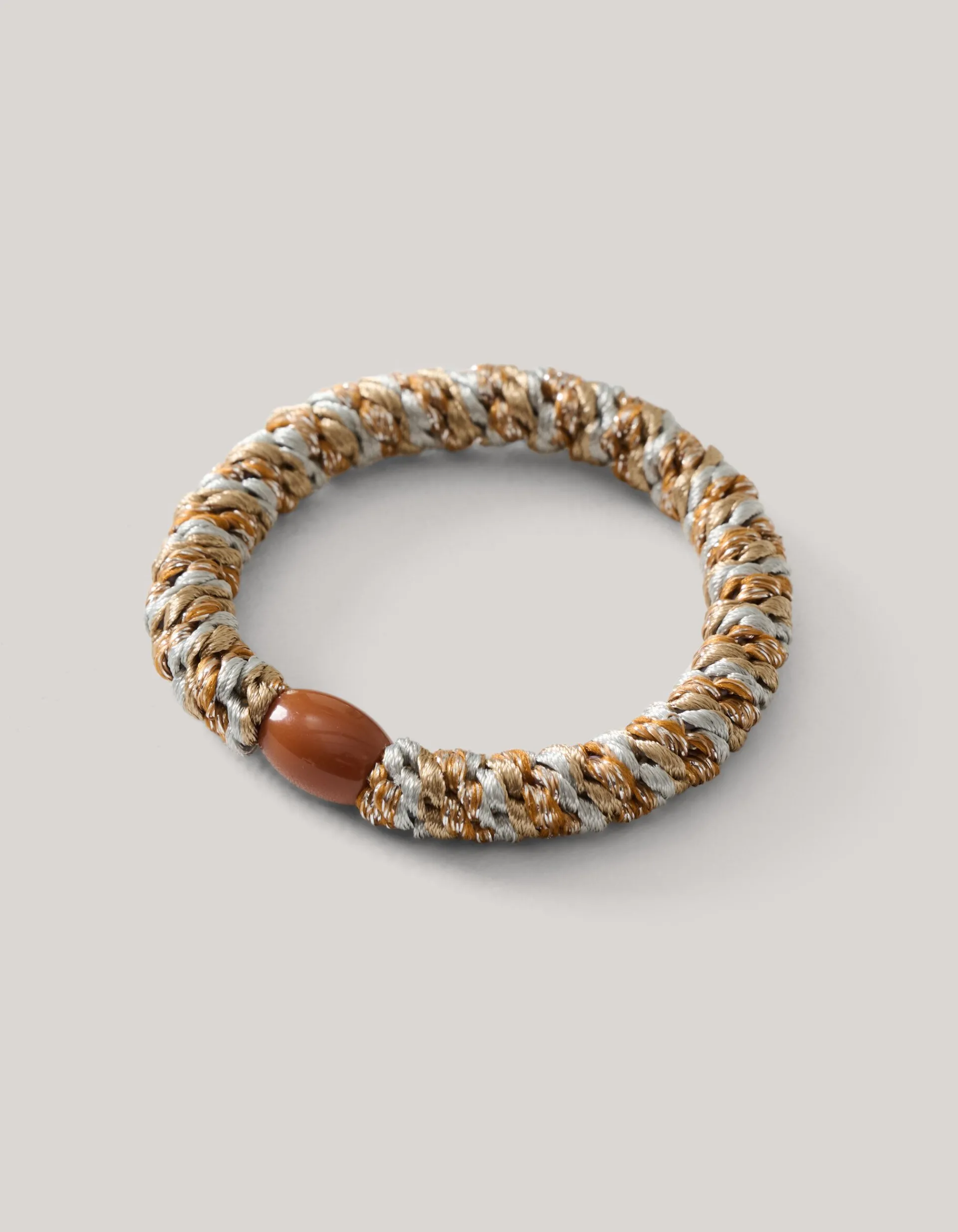Shoeby Lurex Haarelastiek Beige<DAMES Haaraccessoires