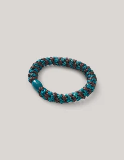 Shoeby Lurex Haarelastiek Blauw<DAMES Haaraccessoires