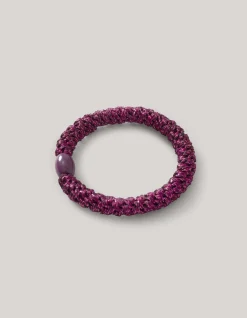 Shoeby Lurex Haarelastiek Paars<DAMES Haaraccessoires
