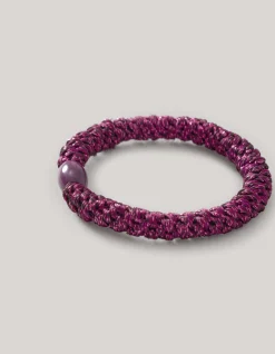 Shoeby Lurex Haarelastiek Paars<DAMES Haaraccessoires