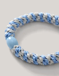 Shoeby Lurex Haarelastiek Zilver/Blauw<DAMES Haaraccessoires