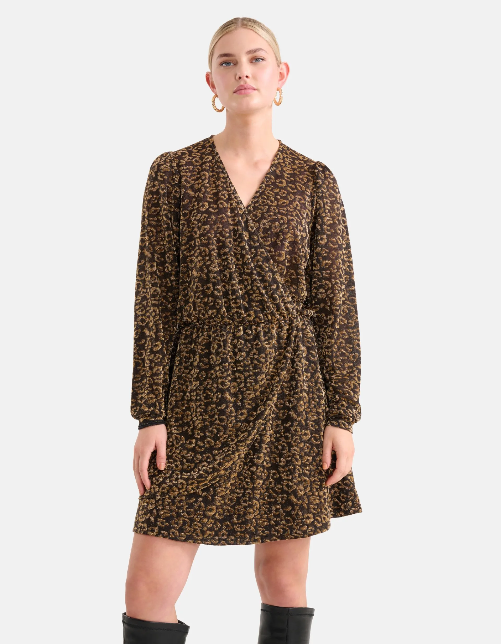 Shoeby Lurex Jurk Goud<DAMES Jurken