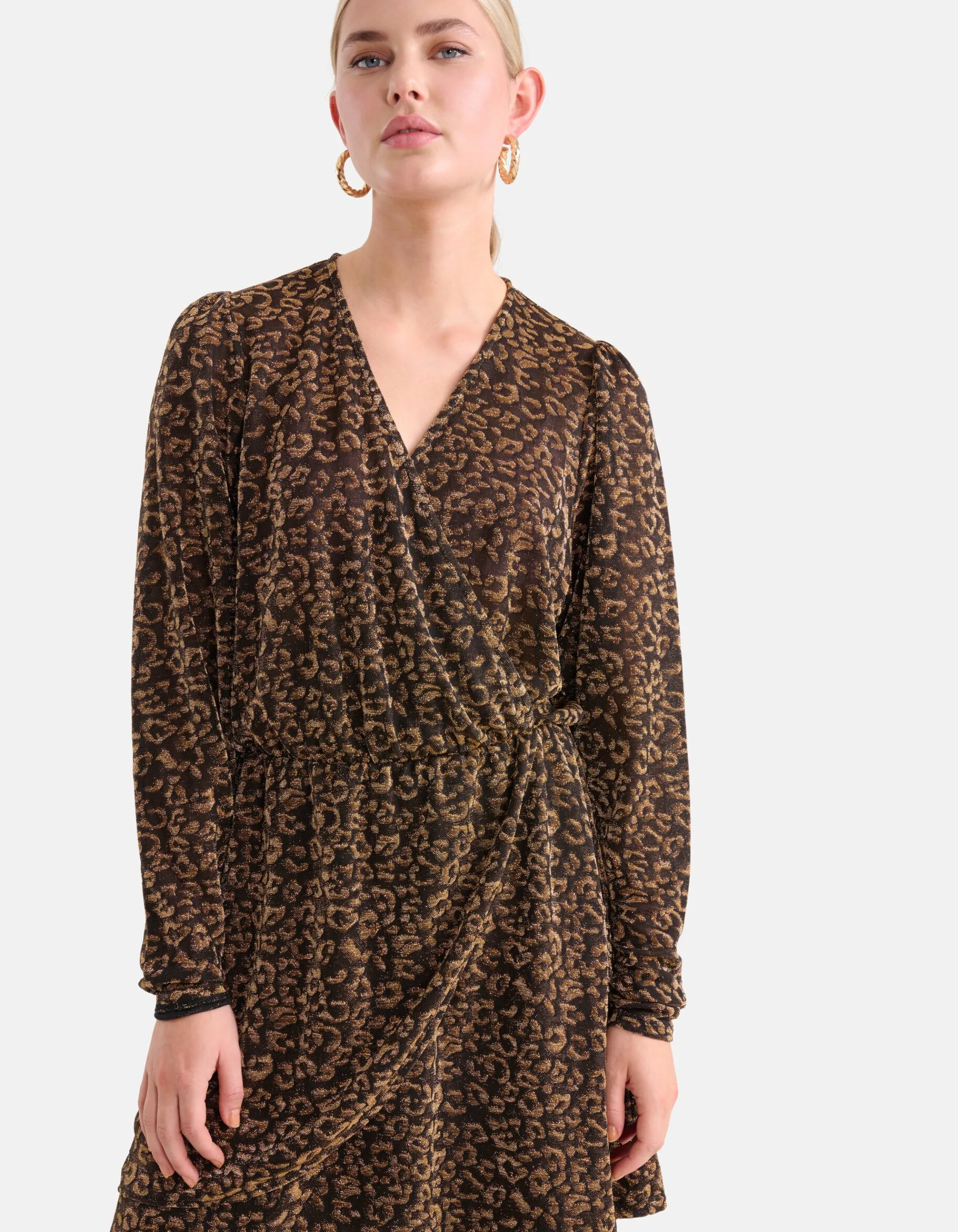 Shoeby Lurex Jurk Goud<DAMES Jurken