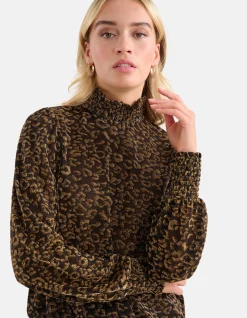 Shoeby Lurex Longsleeve Top Goud<DAMES Tops
