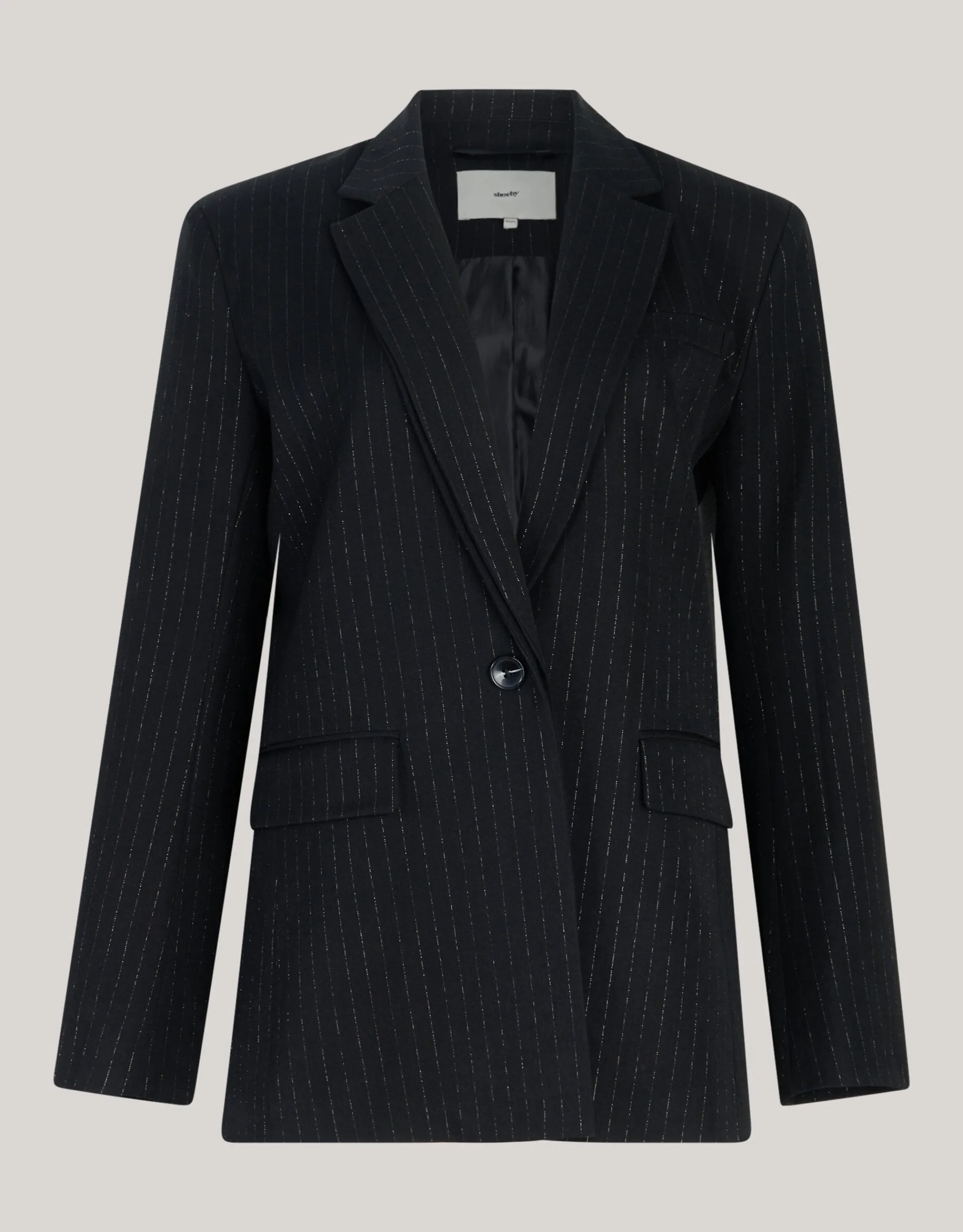 Shoeby Lurex Pinstripe Blazer Zwart By Mieke<DAMES Blazers