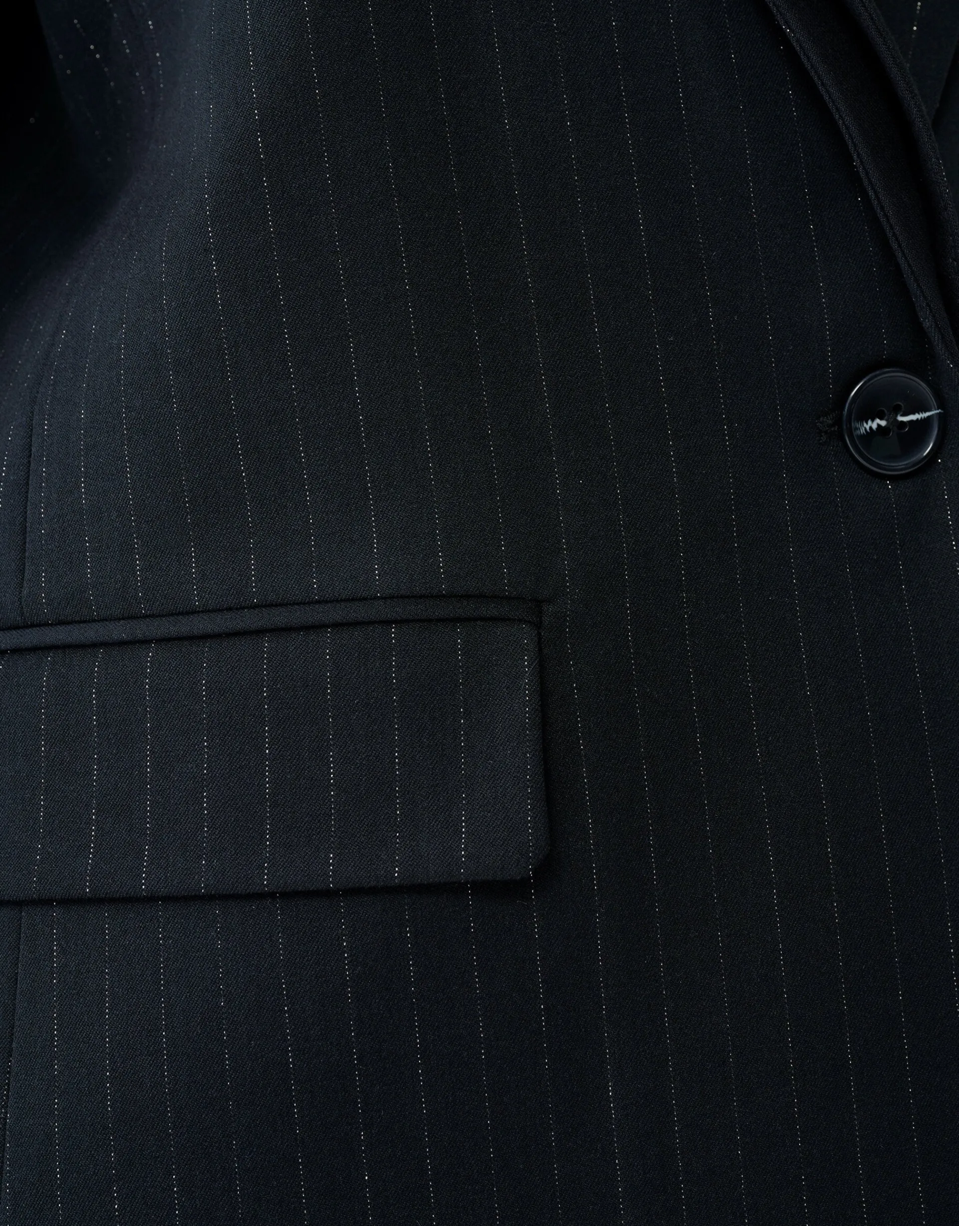 Shoeby Lurex Pinstripe Blazer Zwart By Mieke<DAMES Blazers
