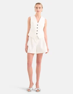 Shoeby Lurex Pinstripe Short Gebroken Wit<DAMES Shorts