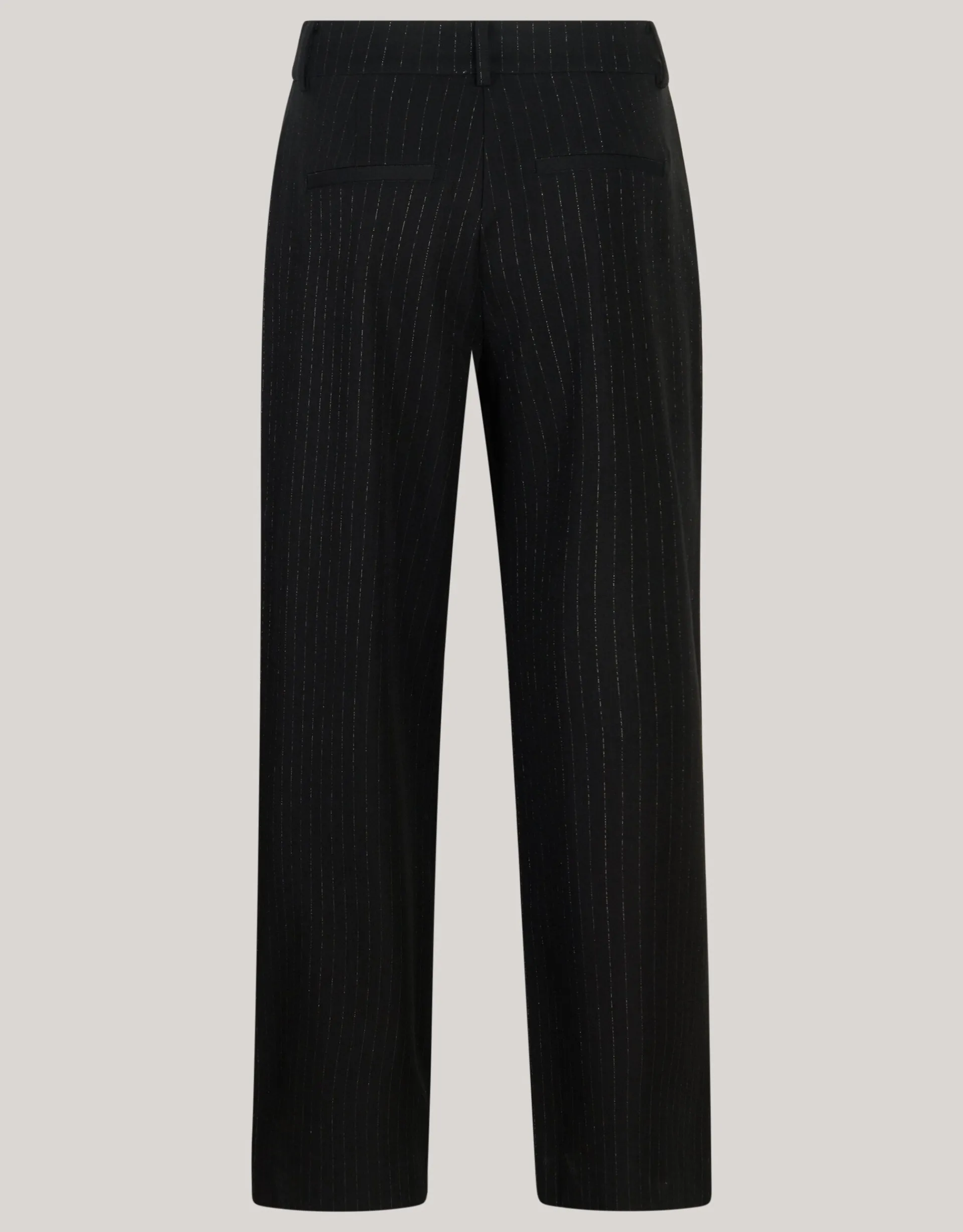 Shoeby Lurex Pinstripe Wide Leg Pantalon Zwart By Mieke<DAMES Broeken