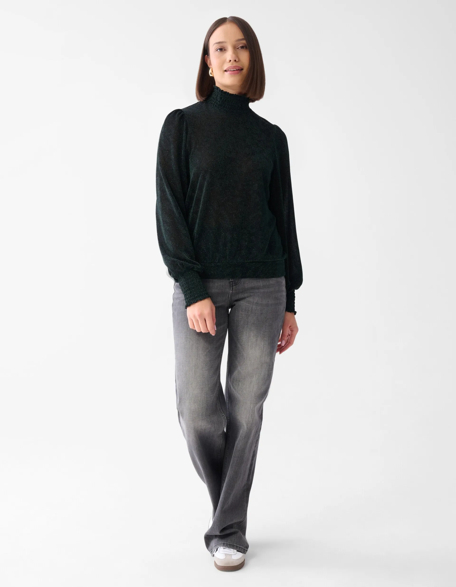 Shoeby Lurex Top Donkergroen<DAMES Tops