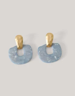 Shoeby Marble Oorbellen Lichtblauw<DAMES Sieraden