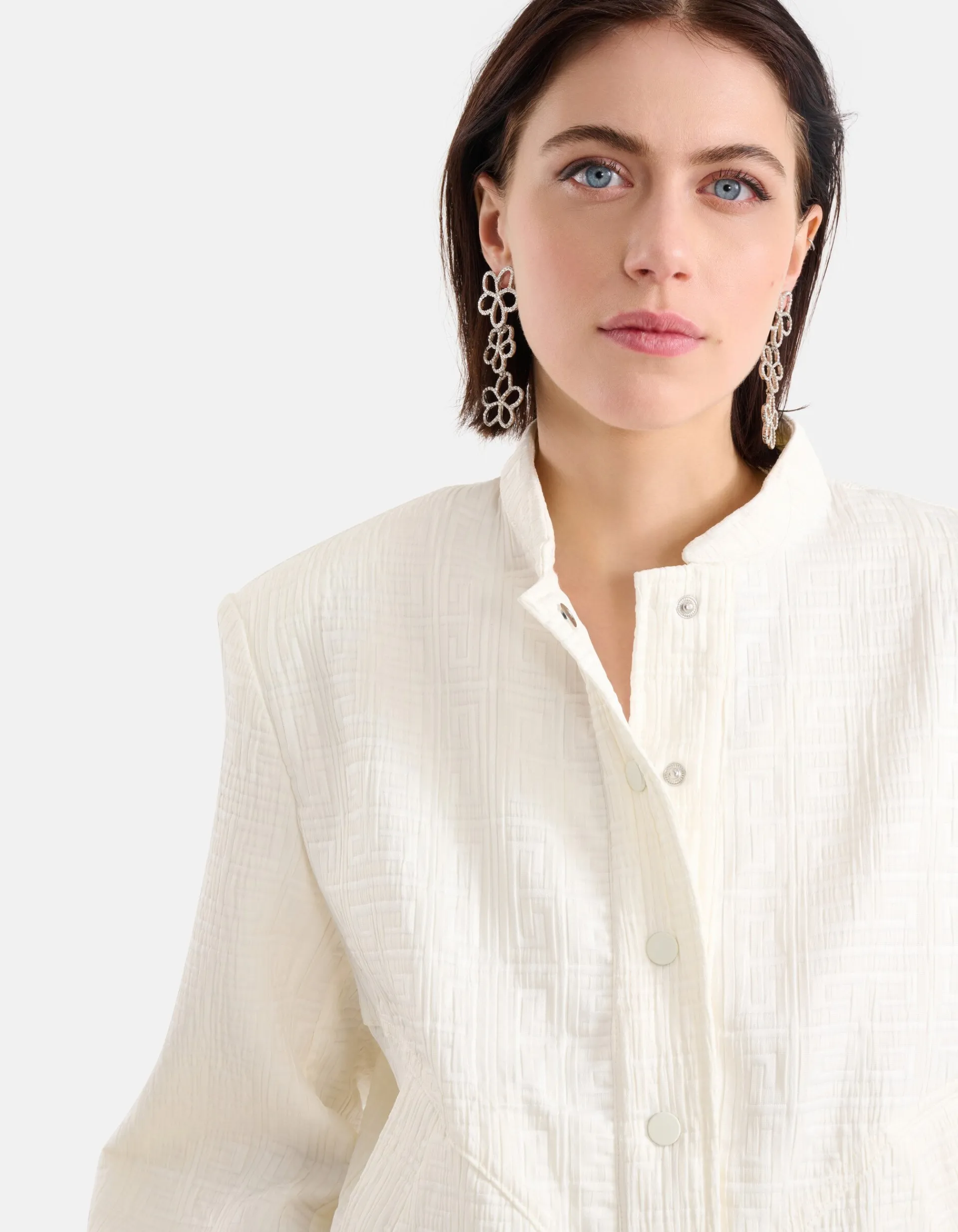 Shoeby Meander Jacquard Bomber Gebroken Wit<DAMES Jacks