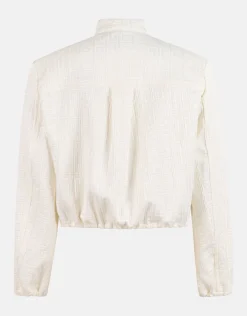 Shoeby Meander Jacquard Bomber Gebroken Wit<DAMES Jacks