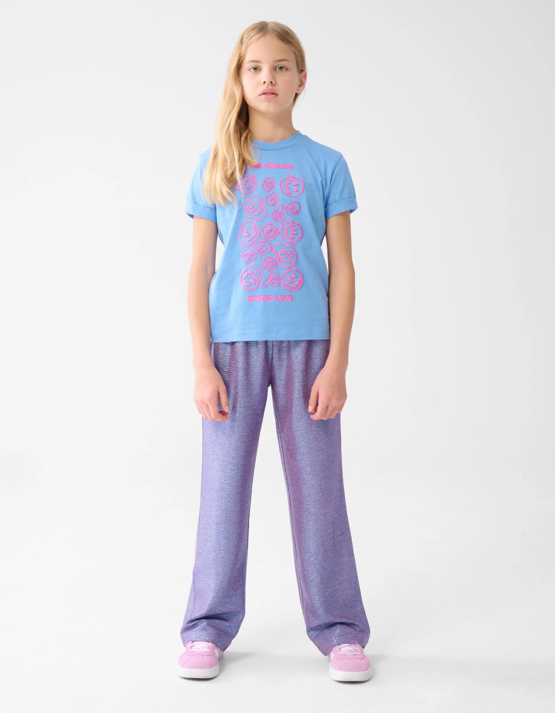 Shoeby Metallic Broek Paars< Broeken