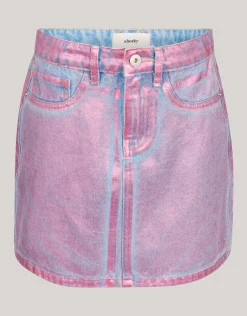 Shoeby Metallic Denim Rok Roze< Rokken