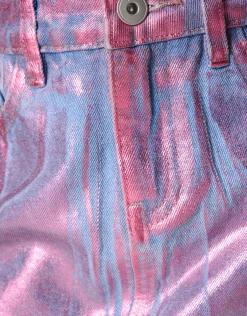 Shoeby Metallic Denim Rok Roze< Rokken