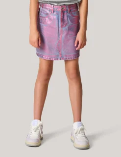 Shoeby Metallic Denim Rok Roze< Rokken