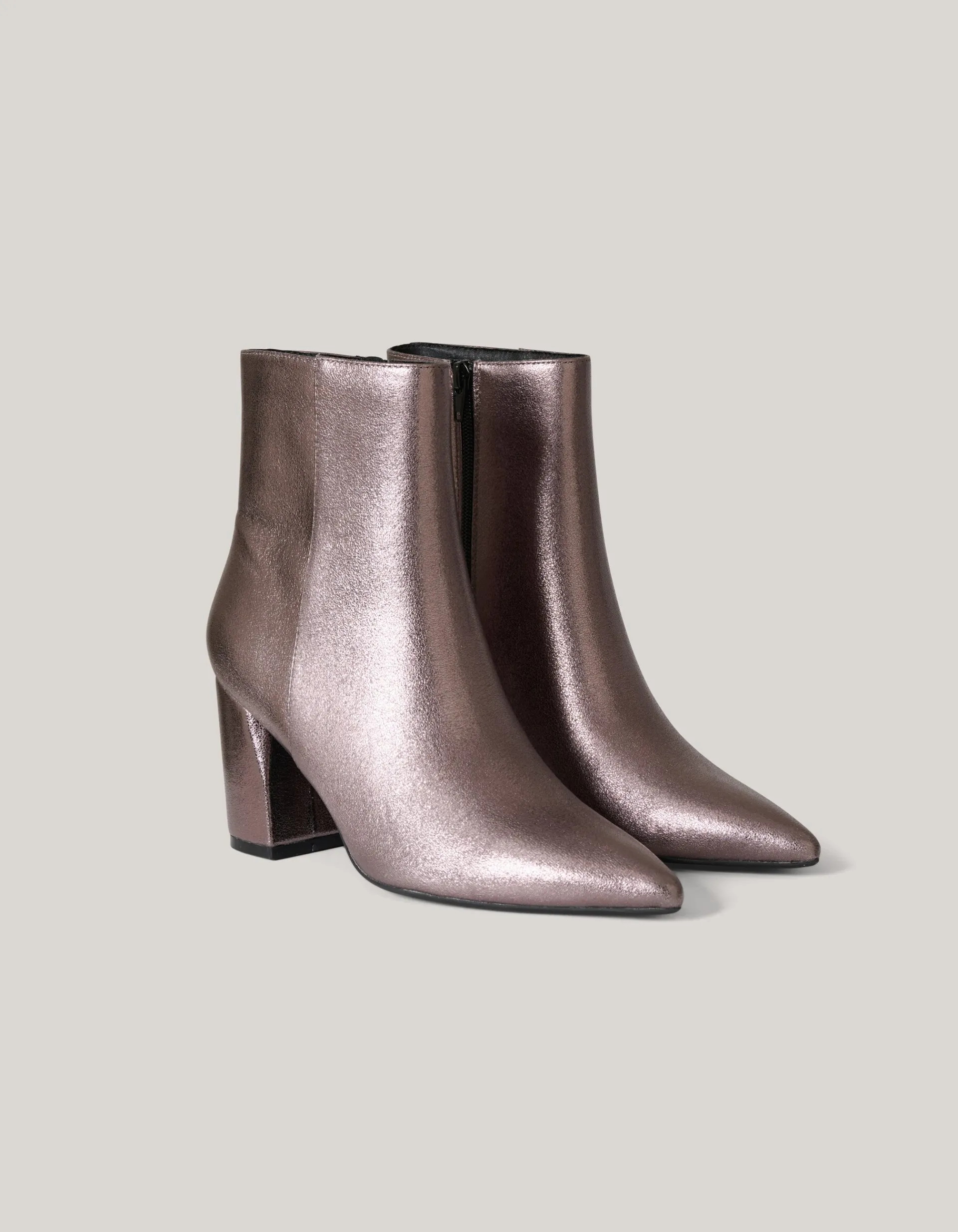 Shoeby Metallic Enkellaarzen Zilver<DAMES Laarzen