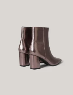 Shoeby Metallic Enkellaarzen Zilver<DAMES Laarzen