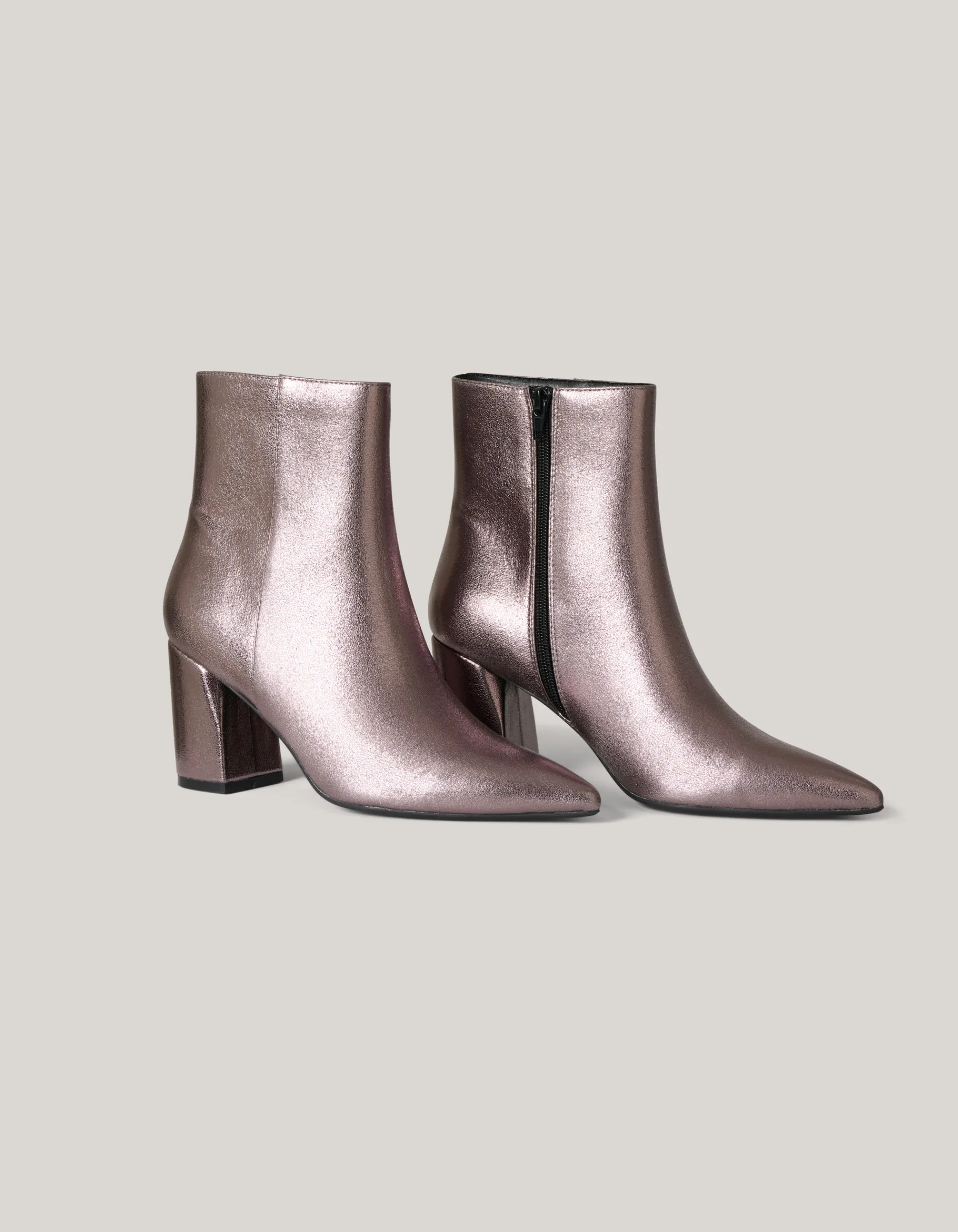 Shoeby Metallic Enkellaarzen Zilver<DAMES Laarzen
