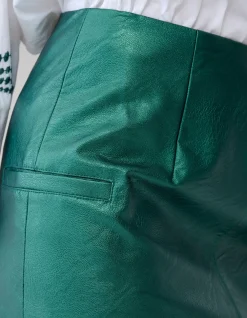 Shoeby Metallic Maxi Rok Groen By Mieke<DAMES Rokken