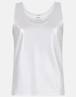 Shoeby Metallic Rib Top Zilver<DAMES Tops