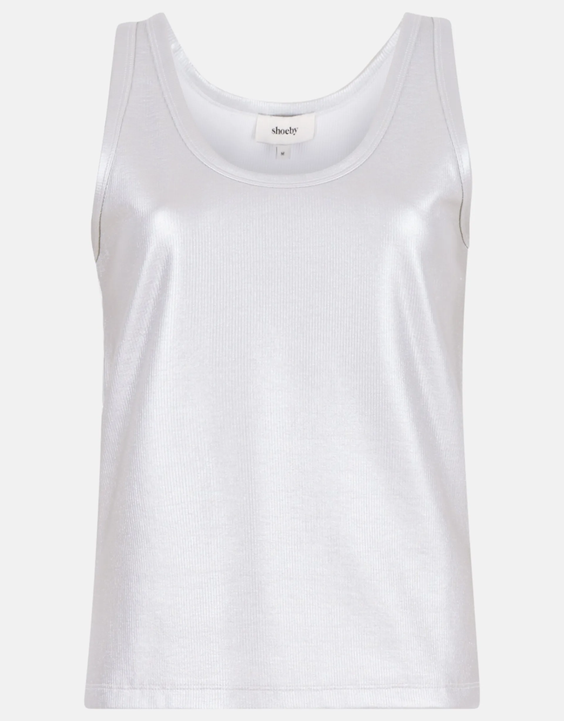Shoeby Metallic Rib Top Zilver<DAMES Tops