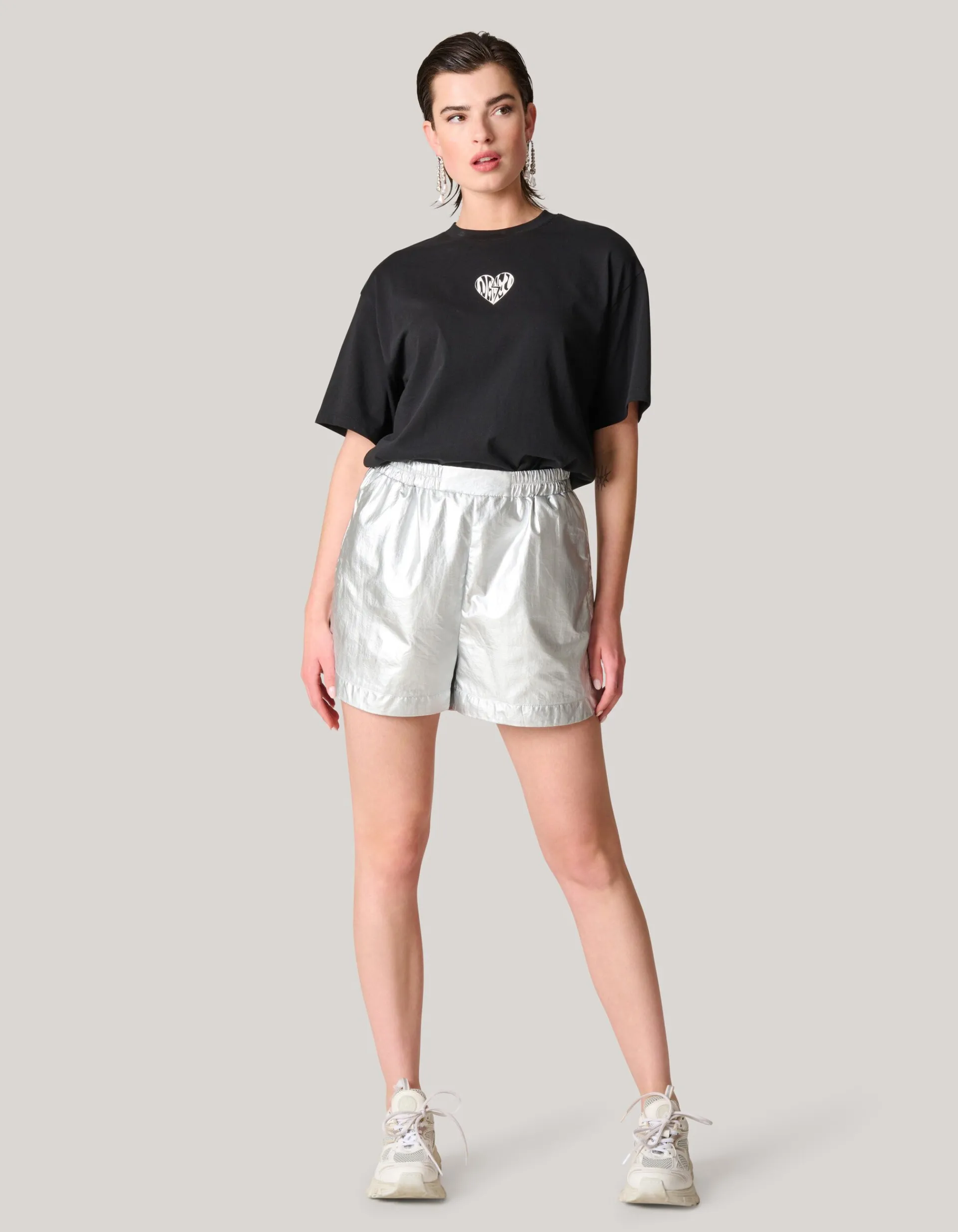 Shoeby Metallic Short Zilver<DAMES Shorts