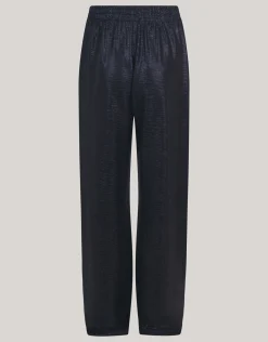 Shoeby Metallic Wide Leg Broek Zwart< Broeken