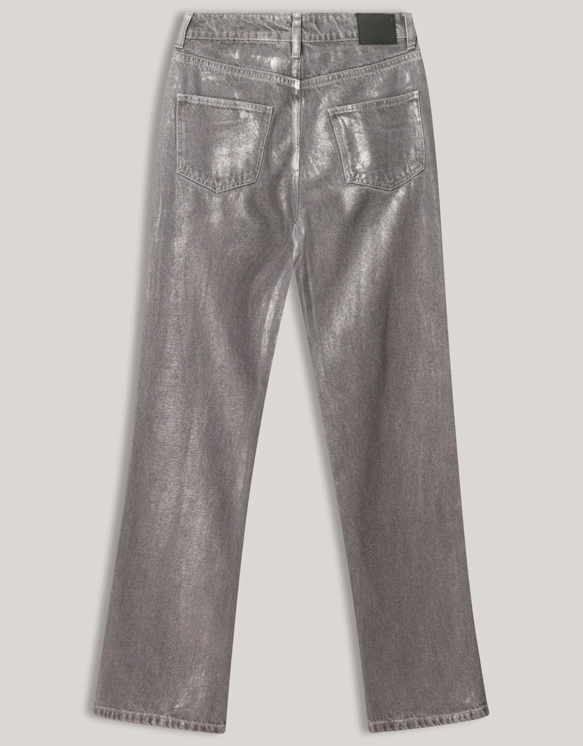 Shoeby Metallic Wide Leg Jeans Donkergrijs<DAMES Jeans