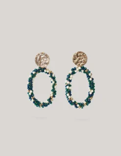 Shoeby Multi Beaded Oorbellen Groen<DAMES Sieraden
