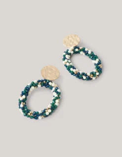 Shoeby Multi Beaded Oorbellen Groen<DAMES Sieraden