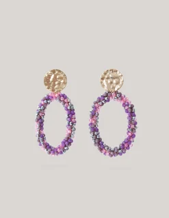 Shoeby Multi Beaded Oorbellen Paars<DAMES Sieraden