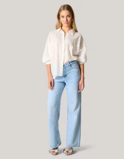 Shoeby Multi Embroidery Blouse Wit<DAMES Blouses