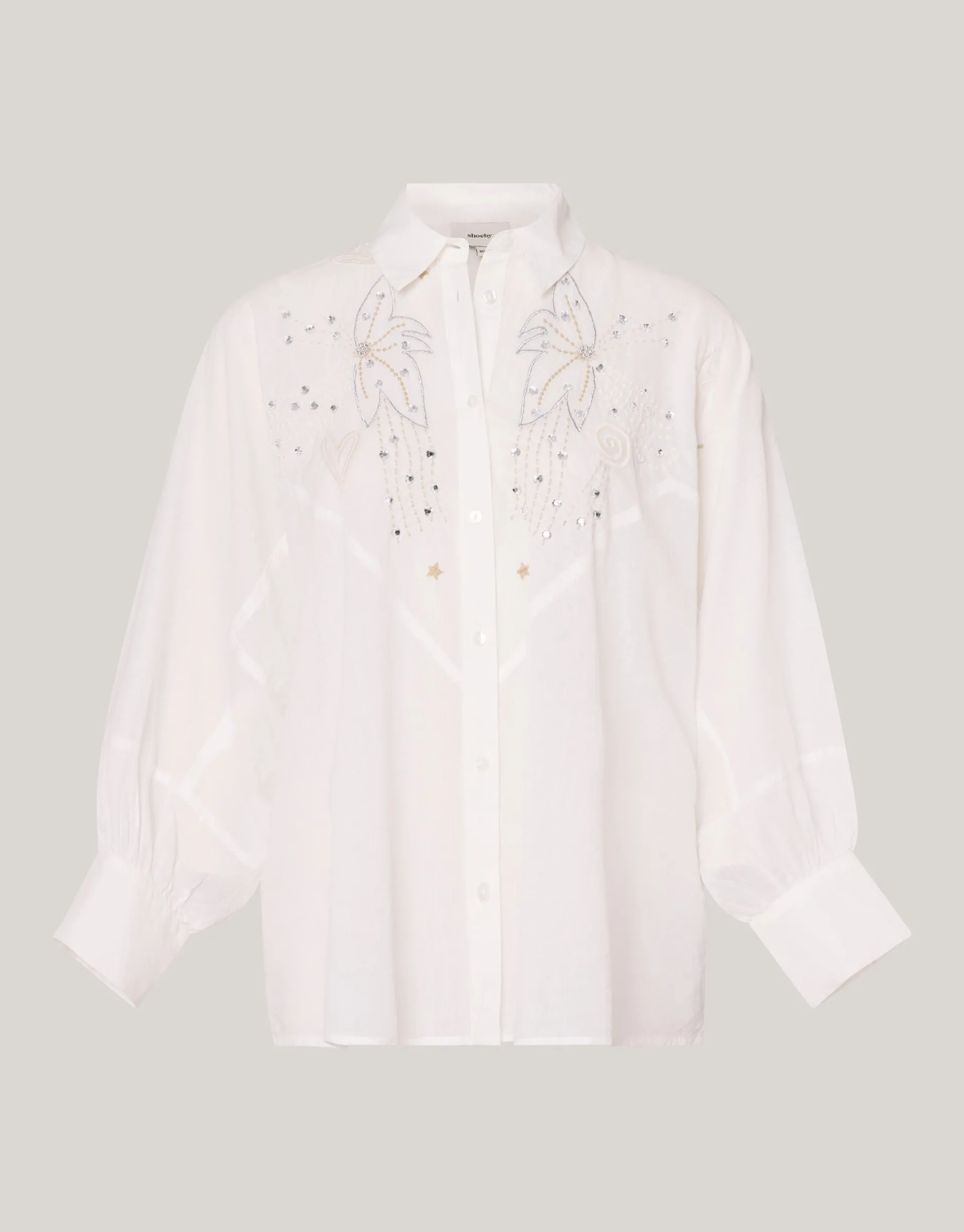 Shoeby Multi Embroidery Blouse Wit<DAMES Blouses