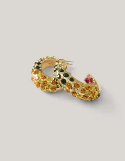 Shoeby Multi Strass Oval Hoop Oorbellen<DAMES Sieraden