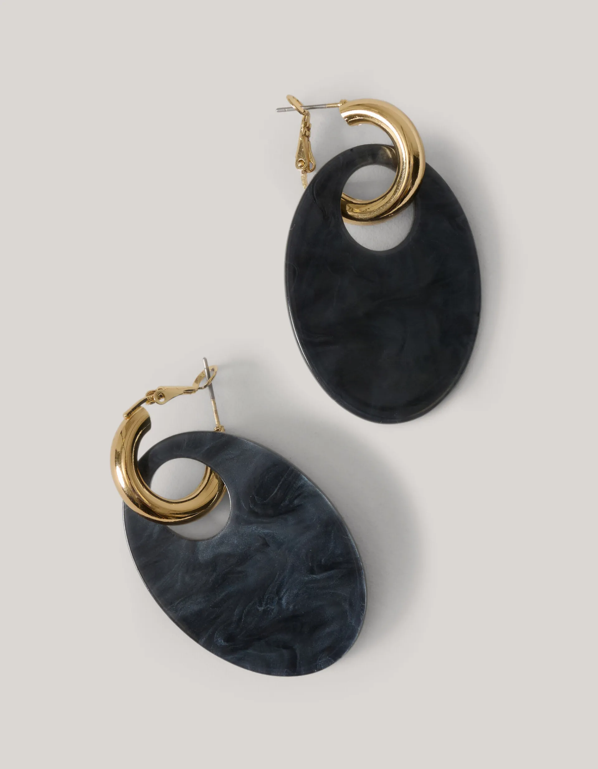 Shoeby Oval Oorbellen Donkerblauw<DAMES Sieraden