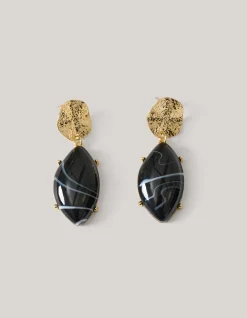 Shoeby Oval Stoned Oorbellen Goud<DAMES Sieraden