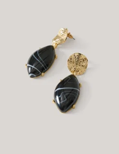 Shoeby Oval Stoned Oorbellen Goud<DAMES Sieraden
