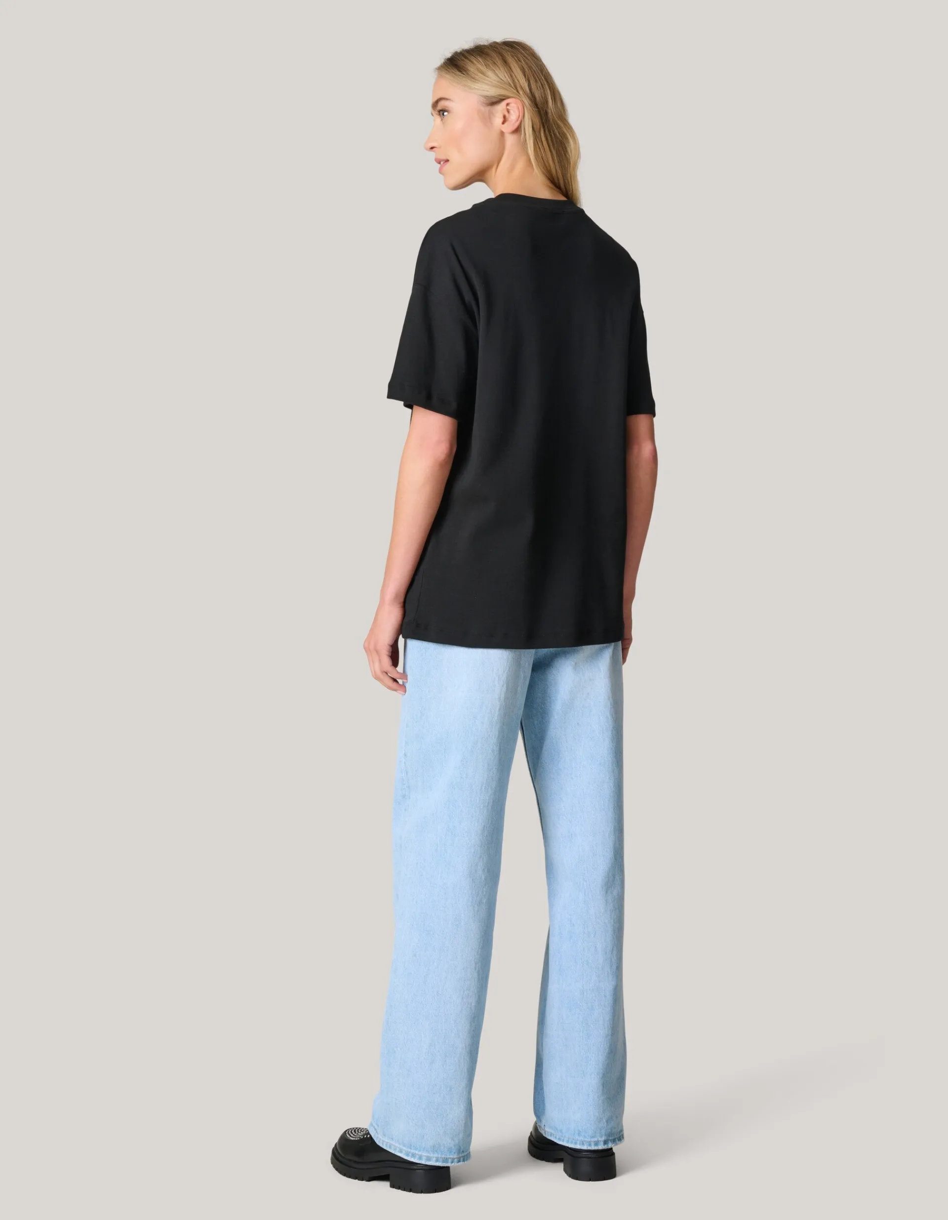 Shoeby Oversized Basic T-shirt Zwart<DAMES T-Shirts