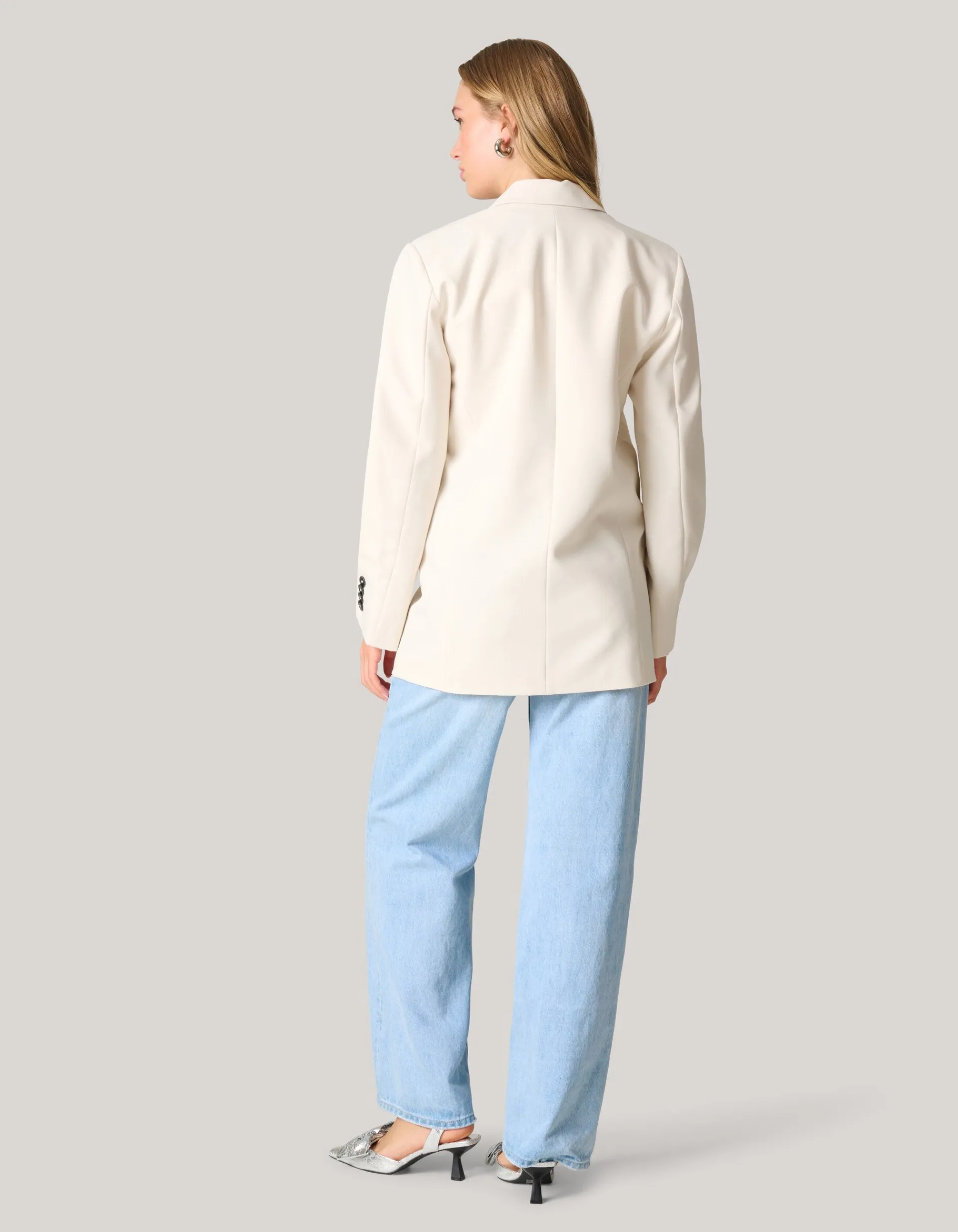 Shoeby Oversized Deconstructed Blazer Gebroken Wit<DAMES Blazers