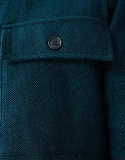 Shoeby Padded Overshirt Donkergroen<Heren Overshirts