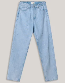 Shoeby Parel Wide Leg Jeans Lichtblauw<DAMES Jeans