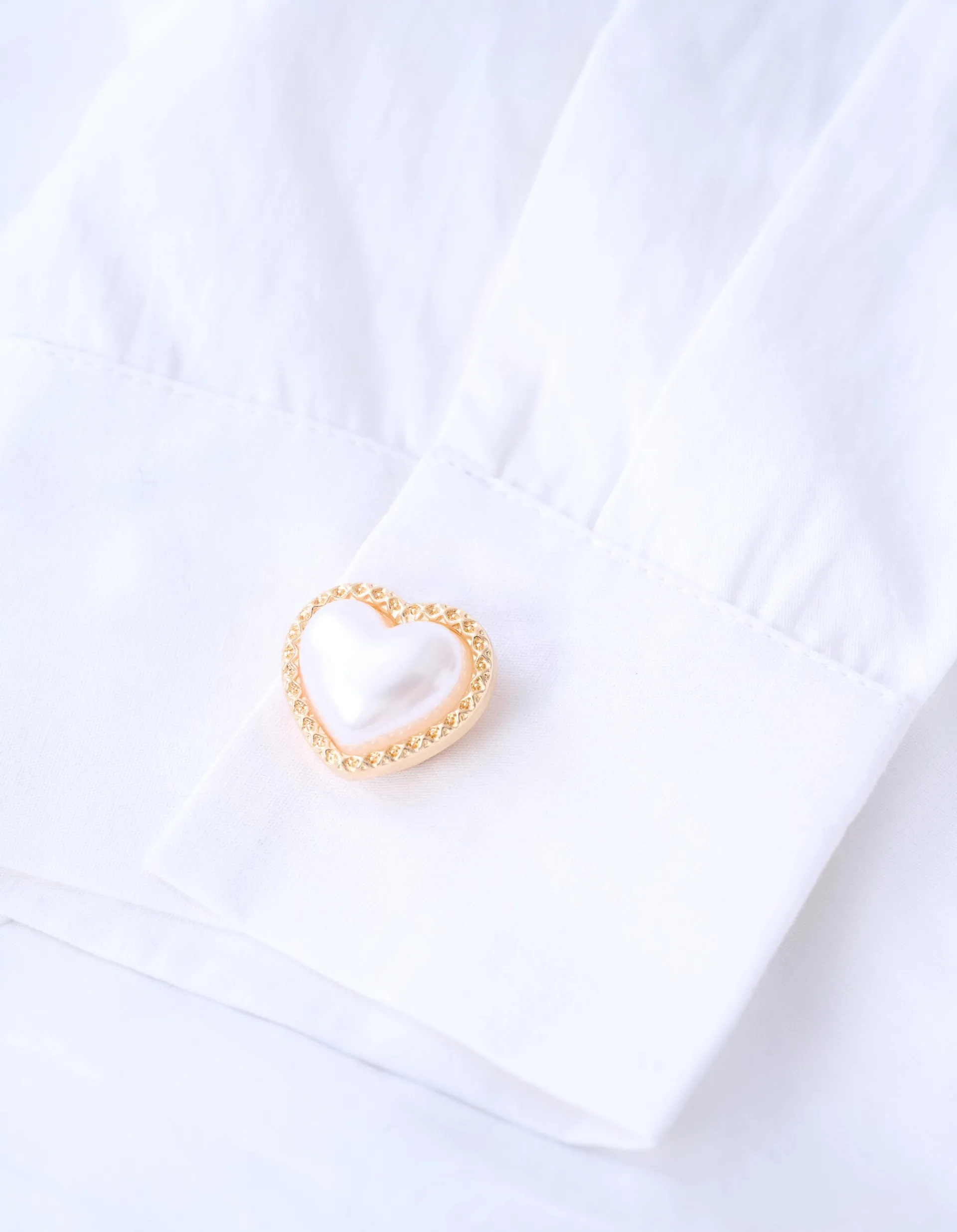 Shoeby Pearl Heart Knopen Clips Goud<DAMES Overige Accessoires