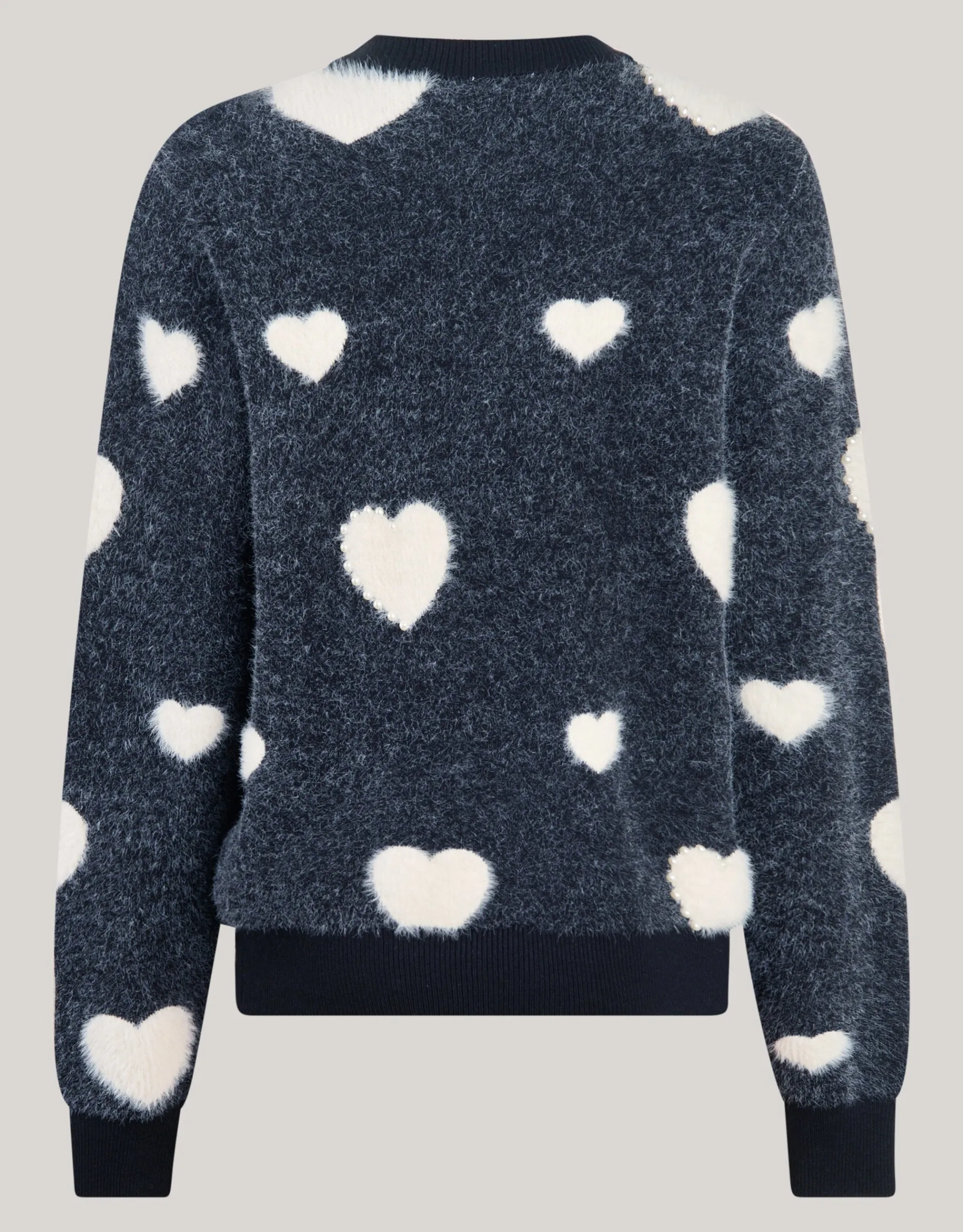 Shoeby Pearl Heart Trui Zwart< Gebreide Truien