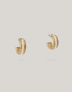 Shoeby Pearl Oval Hoop Oorbellen Goud<DAMES Sieraden