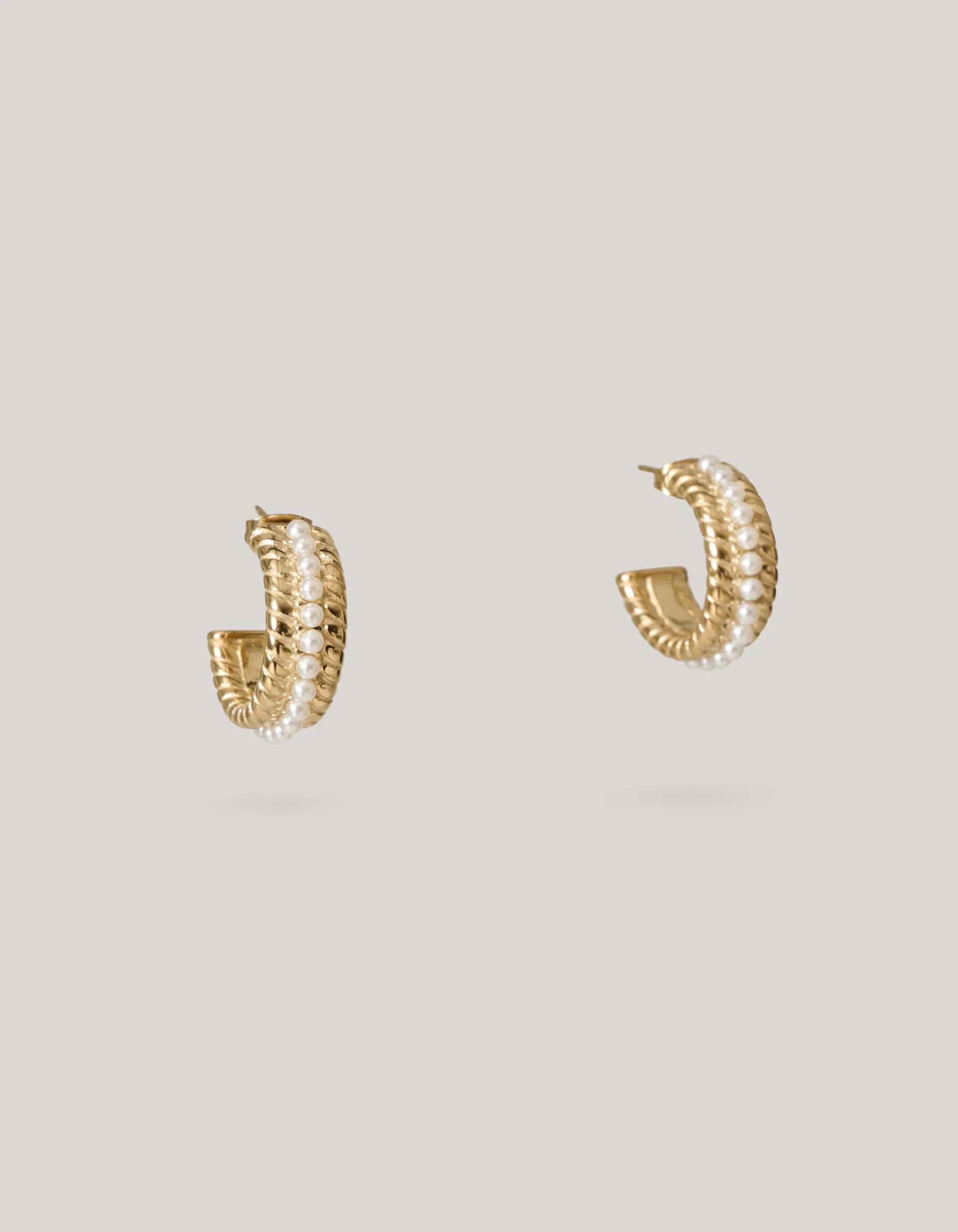 Shoeby Pearl Oval Hoop Oorbellen Goud<DAMES Sieraden