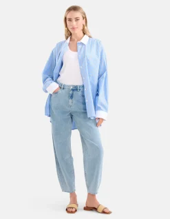 Shoeby Pinstripe Blouse Lichtblauw By Lonneke<DAMES Blouses