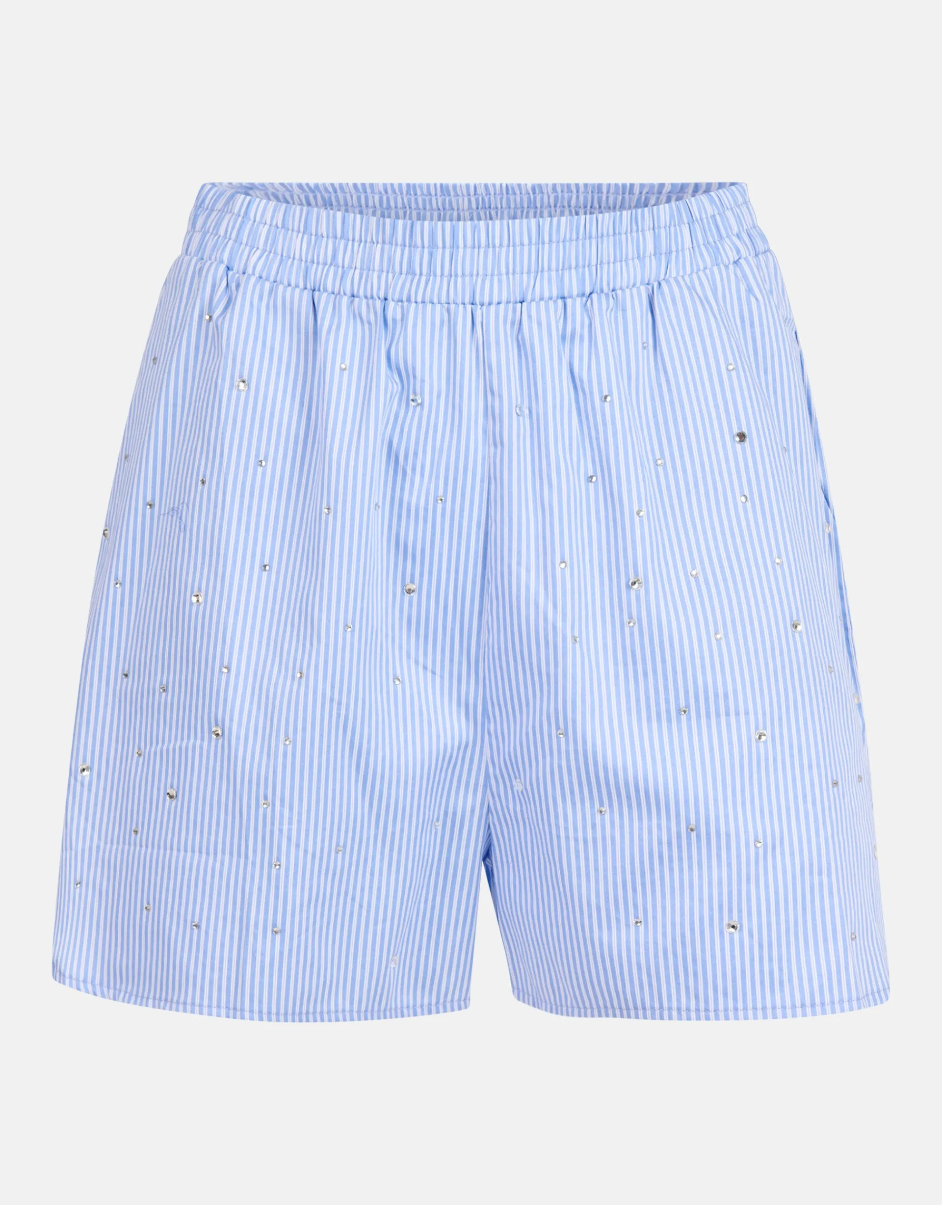 Shoeby Pinstripe Strass Short Lichtblauw<DAMES Shorts