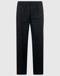 Shoeby Pinstripe Wide Leg Broek Zwart<DAMES Broeken